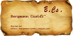 Bergmann Csató névjegykártya